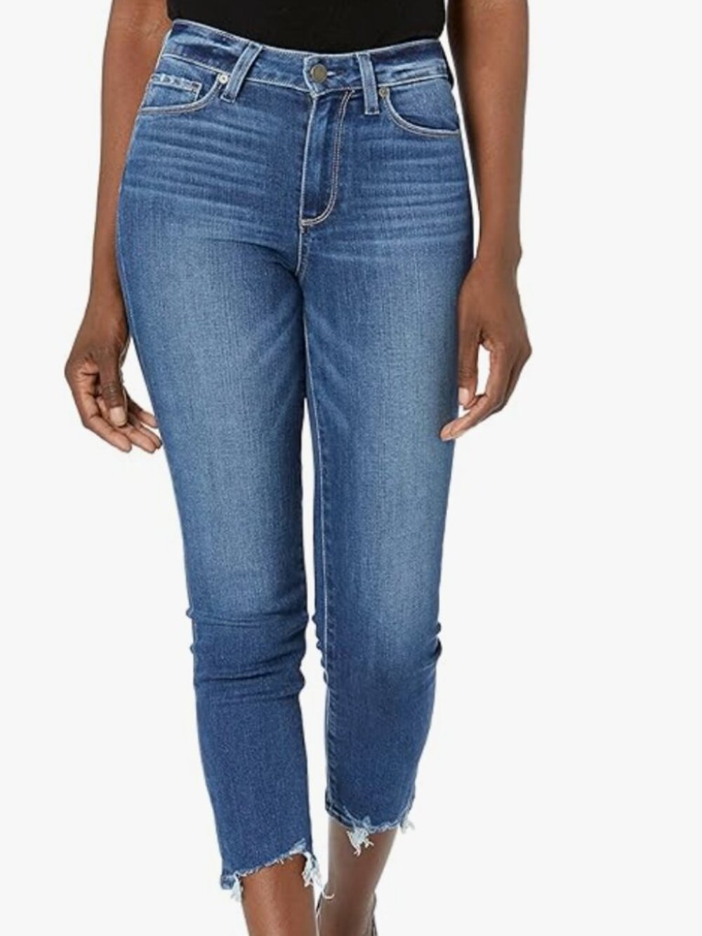 PAIGE - Womens Hoxton Crop High Rise Slim Fit Jean - Size 25